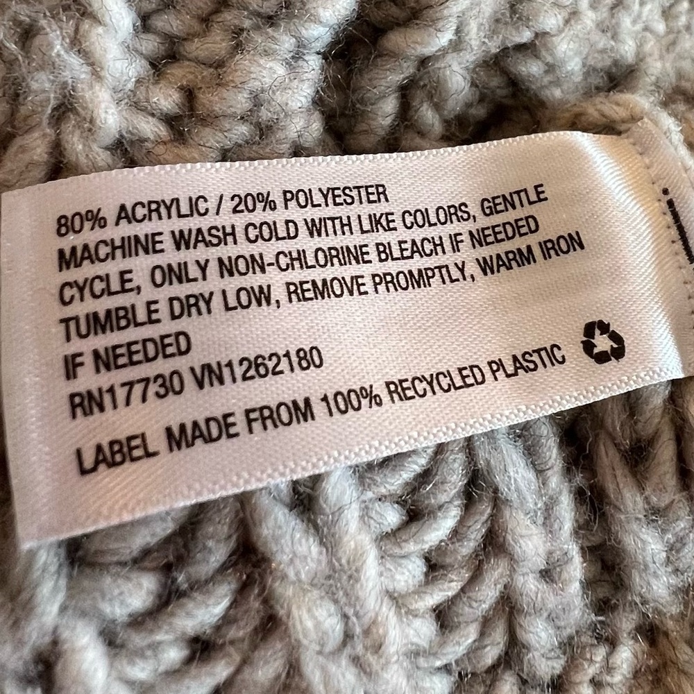 Universal Thread Taupe Cable Knit Turtleneck Sweater - Picture 4 of 5